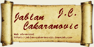 Jablan Čakaranović vizit kartica